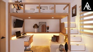 Cozy Loft Bed Idea for Small Rooms [upl. by Hesther231]