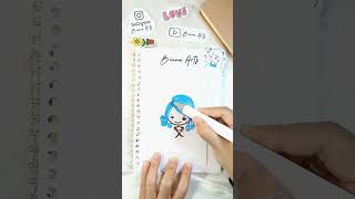 easy aesthetic drawing  how to draw cute and easy characters  part 4 bianaarts [upl. by Tasia617]