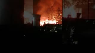 CESENA Vasto incendio distrugge azienda di pelletteria  VIDEO [upl. by Wahl]