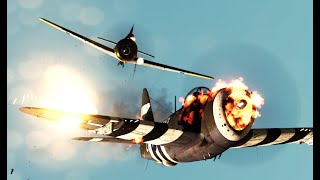 DCS  FW190A8 dogfight with P47D on FYA WW2 PVP Multiplayer server [upl. by Neelloj867]