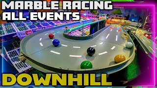 ALL EVENTS  The Thrilling Marble Racing Downhill Championship [upl. by Dijam962]