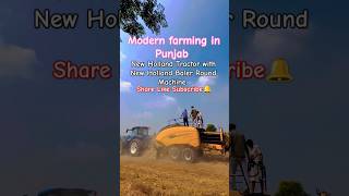 New Holland 3630 modified Tractor with Round Baler in Punjab viral tractor baler shorts farming [upl. by Klein42]