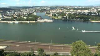 Koblenz Deutsches Eck von oben Superweitwinkel Timelaps [upl. by Gerladina276]