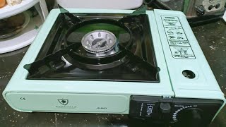 How to use butane gas stoveHow to put on butane gasSimpleUNBOXING KAISA VILLA BUTANE GAS STOVE [upl. by Adyela]