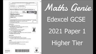 Edexcel GCSE Maths November 2021 Paper 1 Higher Exam Paper Walkthrough [upl. by Douglass256]