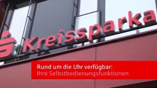 Selbstbedienungsfunktionen bei der Kreissparkasse [upl. by Abebi]