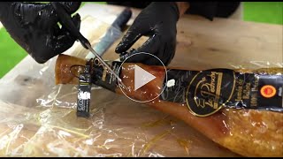 How To Open A Whole Jamon Iberico De Bellota from Iberico Club [upl. by Maighdlin]