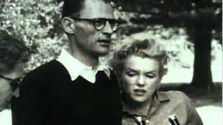 Marilyn Monroe and Arthur Miller at a press conference [upl. by Aurlie]