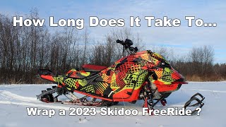 Wrapping a new 2023 SkiDoo FreeRide 850 146 [upl. by Imaj402]