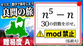 【数学良問の旅】弘前大 整数と論理（倍数の証明）mod禁止 [upl. by Rettke956]