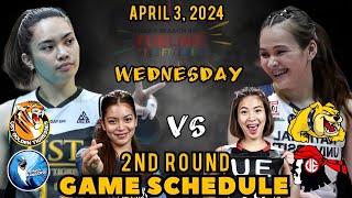 UAAP SEASON 86 SCHEDULE ROUND 2  APRIL 3 2024 MENS AND WOMENS VOLLEYBALL [upl. by Wolford36]