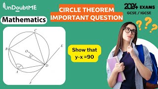 IGCSE 2024  Circle Theorem Important Question  Maths [upl. by Rogovy435]