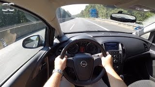 Opel Astra J Sports Tourer 13 CDTI 2011 on German Autobahn  POV Top Speed Drive [upl. by Nwahsyt]