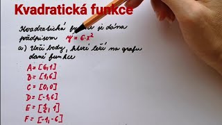 Kvadratická funkce [upl. by Llij845]