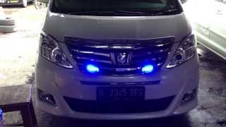 Toyota Vellfire With Police Strobe Federal 4 Pcs Super amp Sirine Senken CJB 100 Watt [upl. by Ailb]