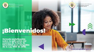 EnVivo  Jornada de Socialización examen de Estado de idoneidad para abogados Ley 1905 de 2018 [upl. by Mindi]