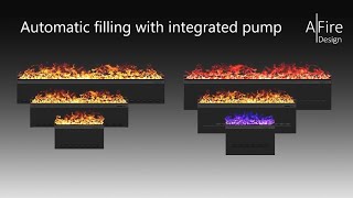 AFIRE Automatic filling with integrated pump water vapor fireplace inserts ADVANCE amp PRESTIGE [upl. by Rosabella]