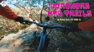 WORONORA MTB TRAILS  GNARLY JANKY OR WHATEVER YOU CALL IT [upl. by Chlo]