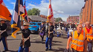 Mourne Young Defenders Flute Band Kilkeel Glasgow Boyne Celebrations 6thJuly 2024 [upl. by Tterrab]