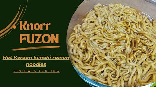 Knorr FUZON hot Korean kimchi ramen noodles  Review amp taste testing  Lifestyle by Zohan [upl. by Selby339]