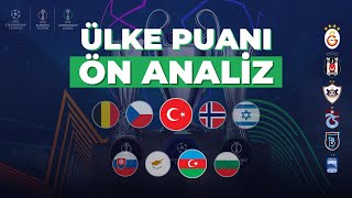 LİG AŞAMASI İÇİN SON 1 ADIM  PLAYOFF AŞAMASI ÜLKE PUANI ÖN ANALİZİ [upl. by Cilurzo295]