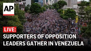 LIVE Supporters of opposition leaders Edmundo Gonzalez and Machado gather in Venezuela [upl. by Harutek622]