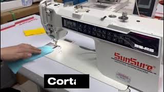 Máquina de coser Recta Industrial Automática Táctil Full Sunsure [upl. by Romeon]