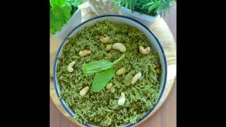 Healthy and delicious green rice recipe spinach rice recipe lunch box recipe [upl. by Lalat]