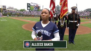 National Anthem  Chicago Cubs  Memorial Day Ceremony  May 2023 [upl. by Enimzzaj]