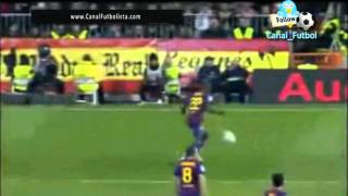 Gol de Abidal Barcelona 2 1 Real Madrid Copa del Rey [upl. by Eizzil]