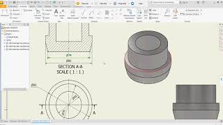 Bài tập 13 Inventor Mô hình hóa 3D và xuất bản vẽ 2D trong inventor [upl. by Florinda713]