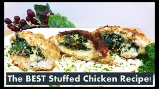 The BEST Homemade Mediterranean Stuffed Chicken Recipe [upl. by Acinorev270]