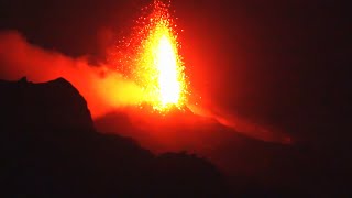 Stromboli eruptions  24 October 2023 [upl. by Eillime]