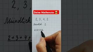 Easy Noten berechnen mathe mathematikfee mathenote zeugnisnote zwischennote [upl. by Yecram684]