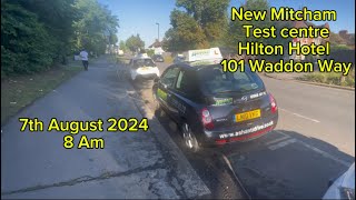 Mitcham New Driving Test route from Hilton Hotel 7 August 2024 [upl. by Atinoj]