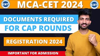 MCA CET Cap Rounds Process Documents Required  Documents Required for Mca Admissions 2024 [upl. by Murdoch802]