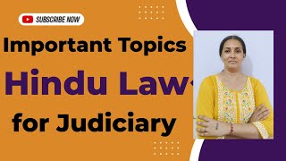 Important Topics of Hindu Law for Judiciary part 1 haryanajudiciary judiciary [upl. by Xuaegram691]