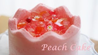 보석처럼 아름다운 복숭아 젤리 케이크 🍑  Beautiful Peach Jelly Cake [upl. by Nigle442]