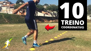 10 VARIAÇÕES DE COORDENATIVOS PARA FUTEBOL  Treino de coordenação motora [upl. by Nnylrahc]