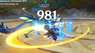 Xingqiu vs Guhua Sword Trial  Genshin Impact【原神】 [upl. by Oicelem]