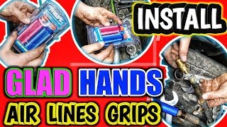 How To Install Glad Hands Grip On Any Semi Truck Air Lines Vlog 73 [upl. by Aikcir]