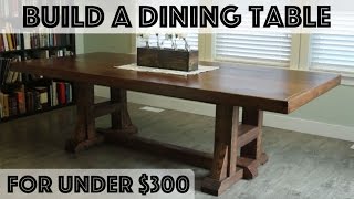 DIY Dining Table Pottery Barn Inspired Farmhouse Table [upl. by Kamal242]