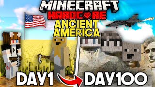 I Survived 100 Days in ANCIENT AMERICA in Hardcore Minecraft [upl. by Brittan576]