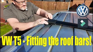 How to fit VW T5 Roof Bars howto vwcampervan vanlifebuild [upl. by Rad77]