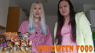 We Only ate HALLOWEEN FOODS for 24 Hours [upl. by Chelsie]