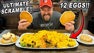 12Egg Ultimate Breakfast Scramble Challenge at Pine Cone Cafe in Land O Lakes Wisconsin [upl. by Theda]