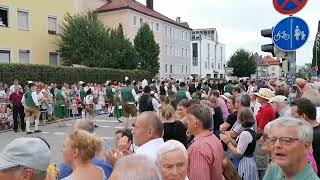 Gäubodenvolksfest Straubing Auszug 2024  Musikverein Hunderdorf [upl. by Kassi]