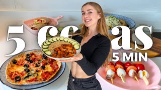 5 Cenas Altas en Proteína en 5 MIN 💪🏻 Recetas Saludables para Perder Grasa y Ganar Músculo [upl. by Eatnhoj440]