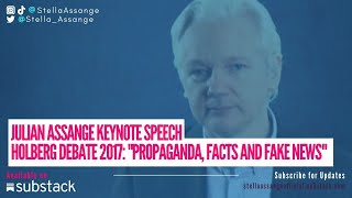 Julian Assange Keynote Speech at The Holberg Debate 2017 quotPropaganda Facts and Fake News quot [upl. by Ratha]