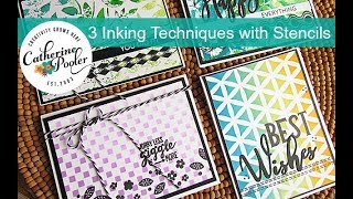 3 Ink and Stencil Techniques for Card Making [upl. by Timotheus]